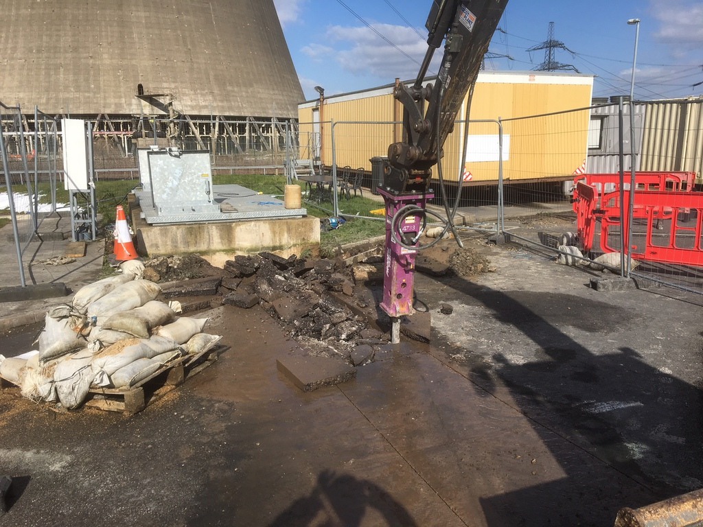 Construction site with machinery